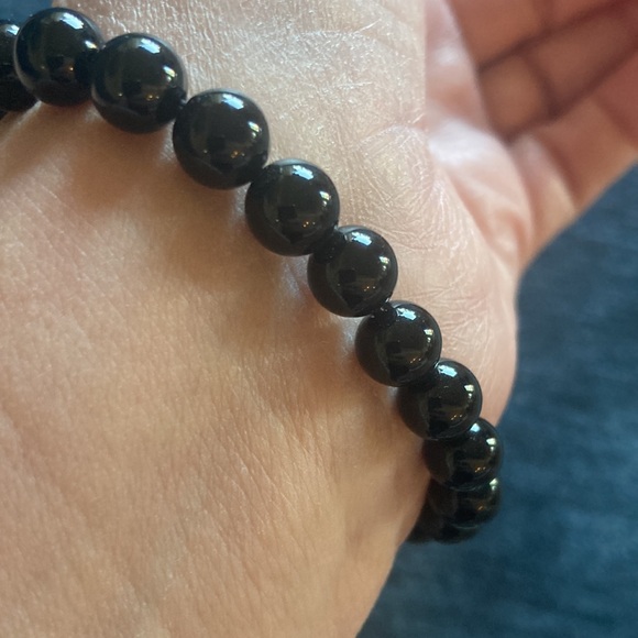 Black Tourmaline AAA Stretch Bracelet high quality - Picture 3 of 3
